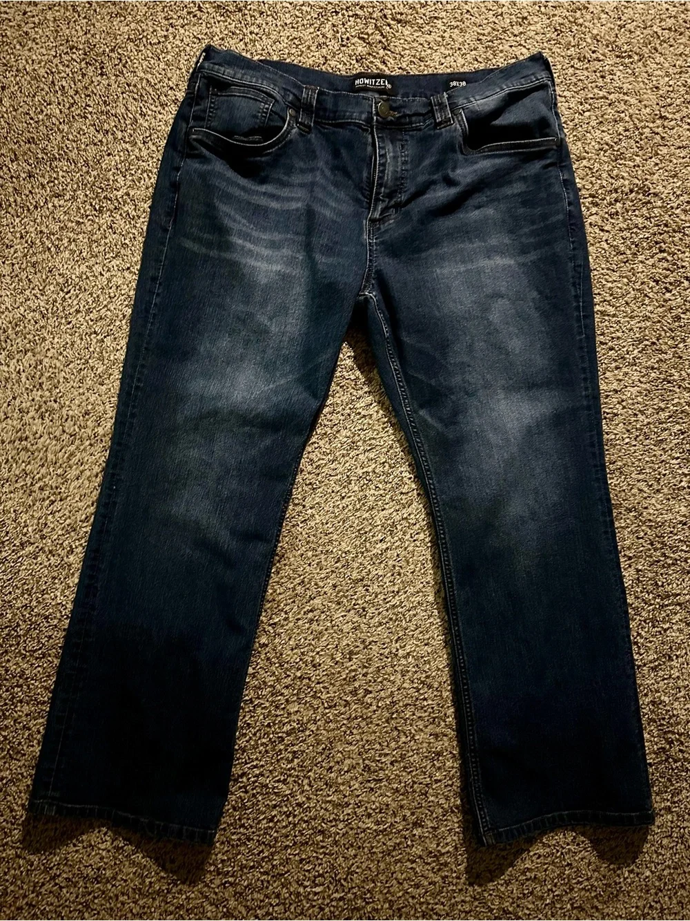 Howitzer Men's Bootcut Jeans in Dark Blue Denim